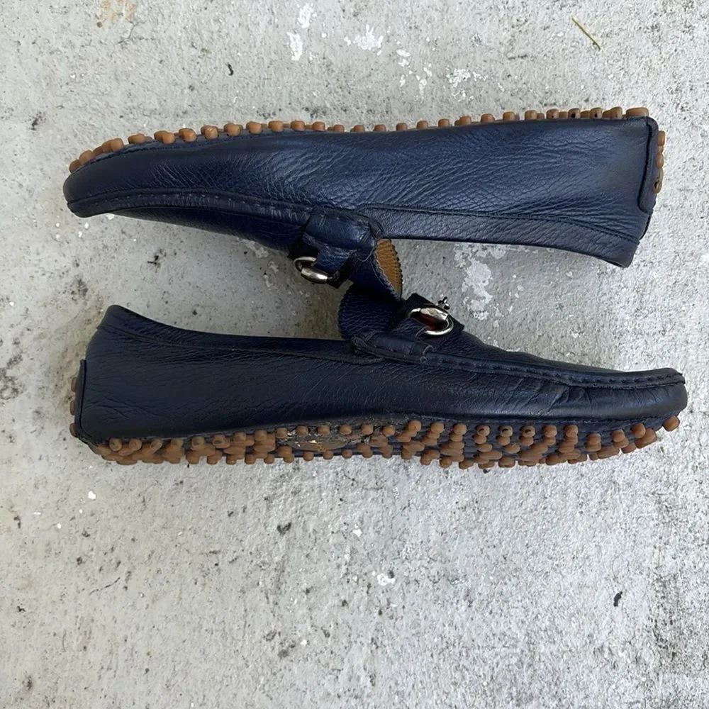 Gucci, navy driving shoes